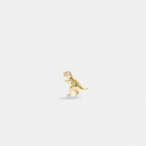 Coach 14 K Gold Rexy Single Stud Earring Oro | COH866139