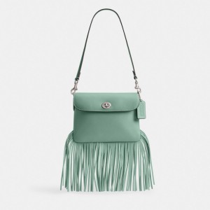 Coach 1964 Fringe Bag Argento Verde Acqua | COH864768