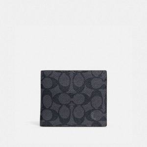 Coach 3 In 1 Wallet In Signature Canvas Grigie Nere | COH866717