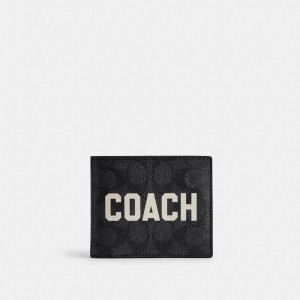 Coach 3 In 1 Wallet In Signature Canvas With Graphic Grigie Colorate | COH866724