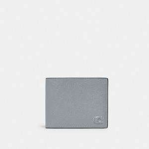 Coach 3 In 1 Wallet With Signature Canvas Interior Grigie Blu | COH866696