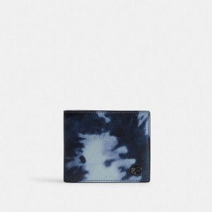 Coach 3 In 1 Wallet With Tie Dye Print Blu Marino Colorate | COH866726