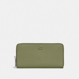 Coach Accordion Wallet With Signature Canvas Interior Senape | COH866728