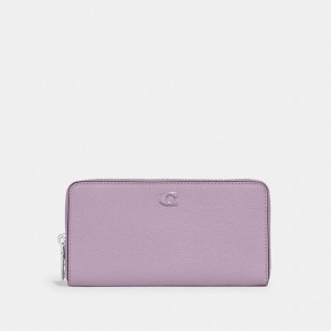 Coach Accordion Wallet With Signature Canvas Interior Viola | COH865493