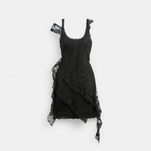 Coach All Over Lace Mini Dress Nere | COH866058