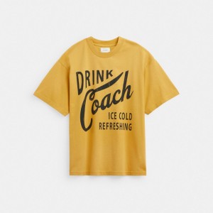 Coach Americana T Shirt Gialle | COH866927
