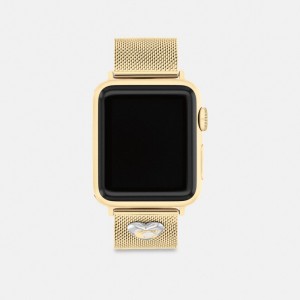 Coach Apple Watch® Strap, 38 Mm, 40 Mm And 41 Mm Oro | COH866267