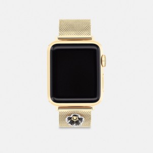 Coach Apple Watch® Strap, 38 Mm, 40 Mm And 41 Mm Oro | COH866961
