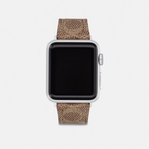 Coach Apple Watch® Strap, 38 Mm And 40 Mm Marroni | COH866245