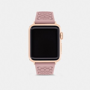 Coach Apple Watch® Strap, 38 Mm And 40 Mm Rosa | COH866270