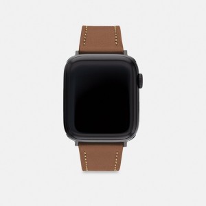 Coach Apple Watch® Strap, 42 Mm And 44 Mm Marroni | COH866967