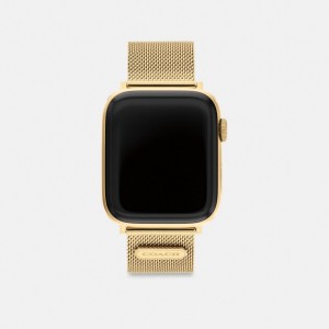 Coach Apple Watch® Strap, 42 Mm And 44 Mm Oro | COH866969