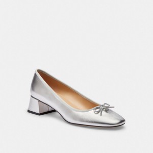 Coach Ava Ballet Pump Metal Argento | COH865757