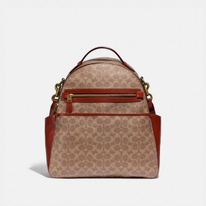 Coach Baby Backpack In Signature Canvas Marroni Rosse | COH865469