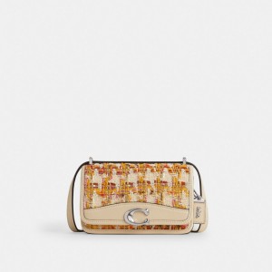 Coach Bandit Crossbody Bag In Tweed Argento Colorate | COH864923