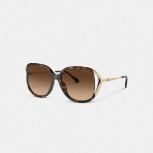 Coach Bandit Oversized Square Sunglasses Oro | COH866384