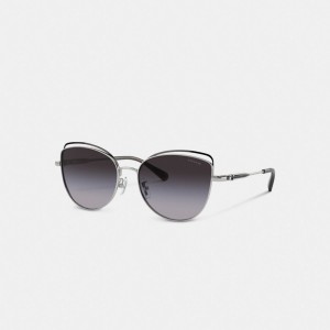 Coach Bandit Wire Oval Sunglasses Grigie | COH866327