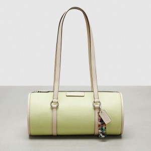 Coach Barrel Bag In Pebbled Coachtopia Leather Verdi Chiaro | COH864841