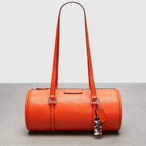 Coach Barrel Bag In Pebbled Coachtopia Leather Arancioni | COH864727