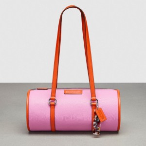 Coach Barrel Bag In Pebbled Coachtopia Leather Arancioni | COH864975