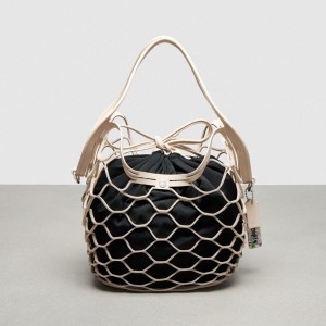 Coach Basket Bag In Regenerative Leather Nere | COH865124