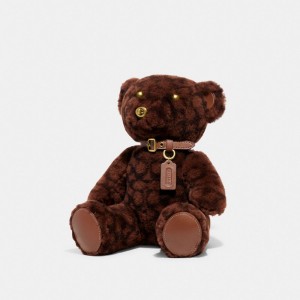 Coach Bear Collectible In Signature Shearling Cioccolato Marroni | COH866445