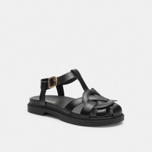 Coach Bella Fisherman Sandal Nere | COH865900