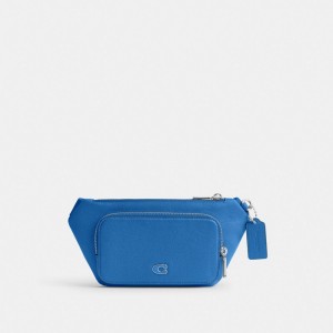 Coach Belt Bag With Signature Canvas Interior Detail Blu | COH865192