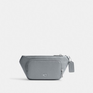 Coach Belt Bag With Signature Canvas Interior Detail Grigie Blu | COH865437