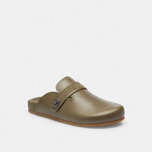 Coach Blake Clog With Signature Canvas Jacquard Verdi | COH866845