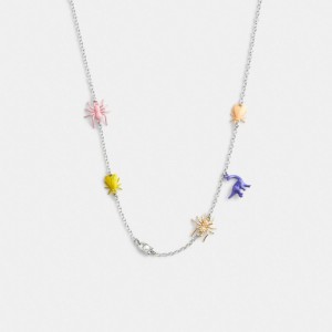 Coach Bug Charm Necklace Argento Colorate | COH866131