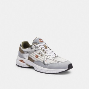 Coach C301 Sneaker Bianche Grigie | COH865838