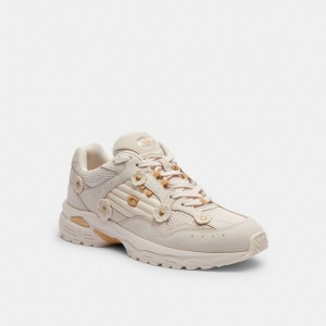 Coach C301 Sneaker With Tea Rose Bianche | COH865810