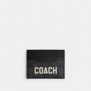 Coach Card Case In Signature Canvas With Graphic Grigie Colorate | COH866771