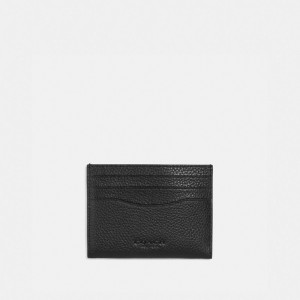 Coach Card Case With Signature Canvas Interior Nere Khaki | COH866766