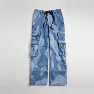 Coach Cargo Pants In Wavy Wash Blu | COH866939