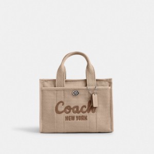 Coach Cargo Tote Bag 26 Argento Beige Scuro | COH865049