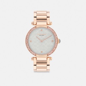 Coach Cary Watch, 34 Mm Rosa Oro Blu Chiaro | COH866278