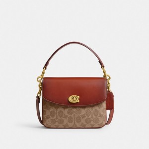 Coach Cassie Crossbody Bag 19 In Signature Canvas Marroni Rosse | COH865386