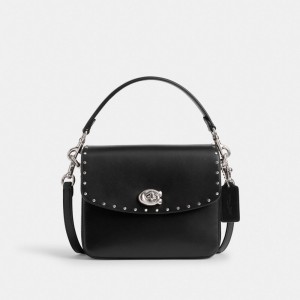 Coach Cassie Crossbody Bag 19 With Rivets Argento Nere | COH865388