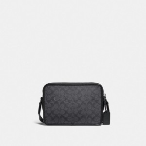 Coach Charter Crossbody Bag 24 In Signature Canvas Nere Rame Grigie | COH865323