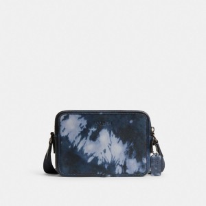 Coach Charter Crossbody Bag 24 With Tie Dye Print Blu Marino Colorate | COH866618