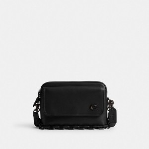 Coach Charter Flap Crossbody 24 Nere | COH866613