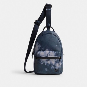 Coach Charter Pack With Tie Dye Print Blu Marino Colorate | COH866519