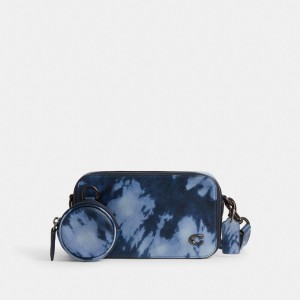 Coach Charter Slim Crossbody With Tie Dye Print Blu Marino Colorate | COH866602