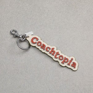Coach Coachtopia Bag Charm In Coachtopia Leather Arancioni Profondo Colorate | COH866433