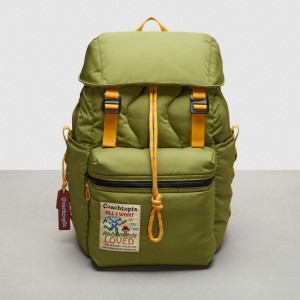 Coach Coachtopia Loop Backpack Verde Oliva Verdi | COH865474