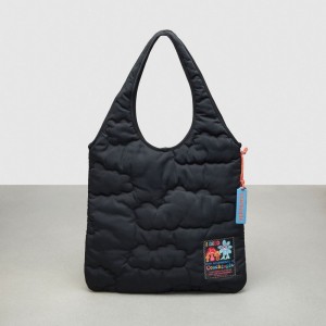 Coach Coachtopia Loop Flat Tote With Cloud Quilting Nere | COH865076