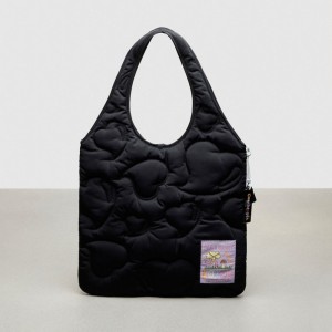 Coach Coachtopia Loop Quilted Heart Flat Tote Nere | COH865032