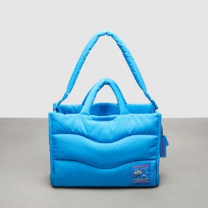 Coach Coachtopia Loop Tote With Wavy Quilting Blu | COH865006